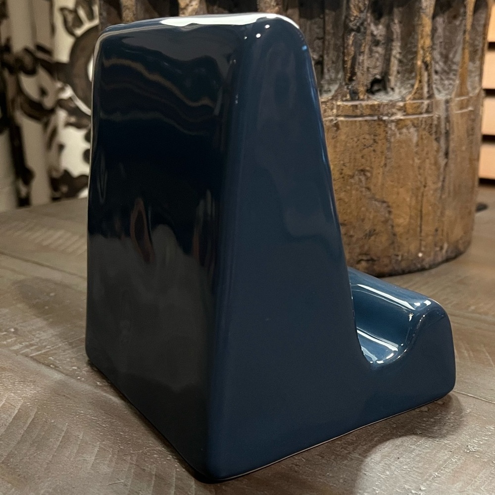 Rae Dunn ‘Recharge’ Blue Ceramic Phone Stand - Picture 4 of 5